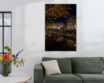 Uhrenfassaden an der Oudegracht in Utrecht