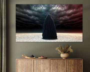 Mysterieus figuur in de woestijn van Frank Heinz