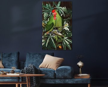 Rosy-Faced Love Birds van Marja van den Hurk