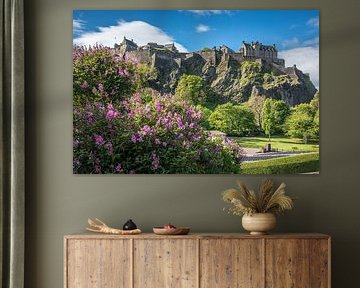 Vue du château d'Édimbourg depuis les Princes Street Gardens sur Christian Müringer