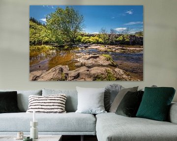 De kleine rivier Endrick bij de Loop of Fintry van Christian Müringer