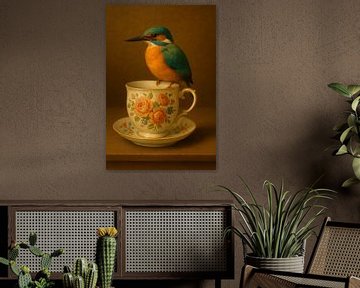 IJsvogel in Porseleinen Elegantie van But First Framing