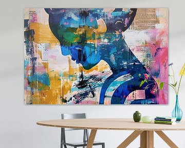 Abstract Vrouw Silhouet van Blikvanger Schilderijen