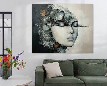 Vrouw Gezicht van Kunst Kriebels