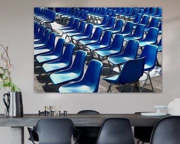 Blaue Stühle ART 1.0