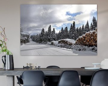 The northern grade road in winter by Claude Laprise