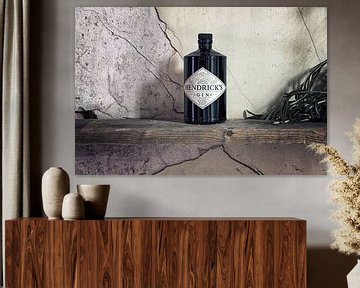 Stilleven met fles Hendricks gin van Marco Rutten