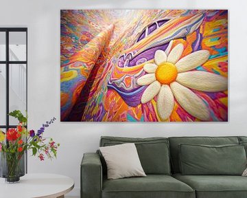 moderne japanse kunst bloemen van Egon Zitter