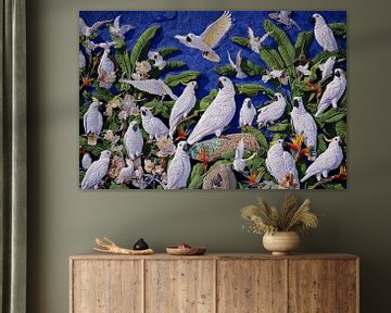moderne japanische Kunst Vögel