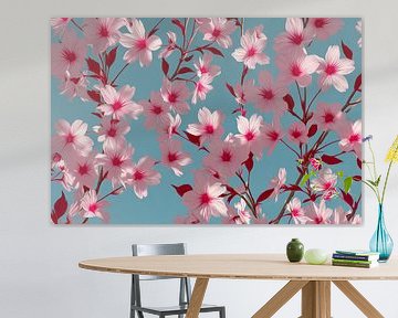 modern japanese art with blossom by Egon Zitter