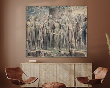 William Blake. Job en zijn Familie