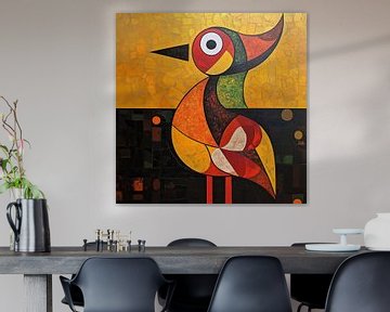 Lac bird vogel abstract kubisme van TheXclusive Art