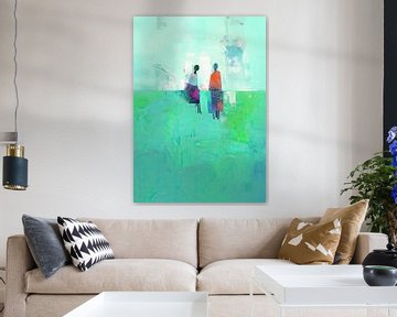 Groen Abstract | Abstracte Dames in Kleur van ARTEO Schilderijen