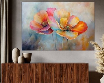 Vrolijke Bloemen Schilderij