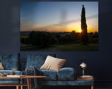 coucher de soleil sur Pienza sur Bart Ceuppens