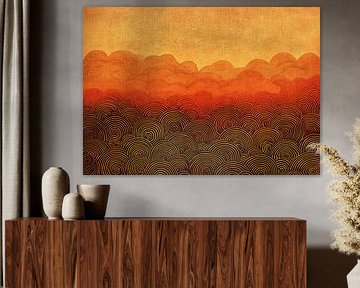 Orange Circles by Modern Collection