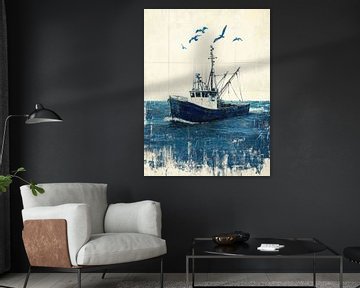 Bateau de pêche en mer