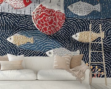 Met sashiko borduurwerk en wabi-sabi esthetiek van Ariadna de Raadt-Goldberg