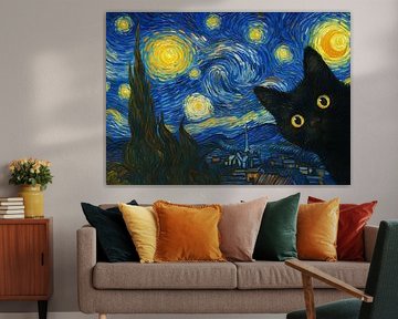 Black cat X Starry night by Smitty werben