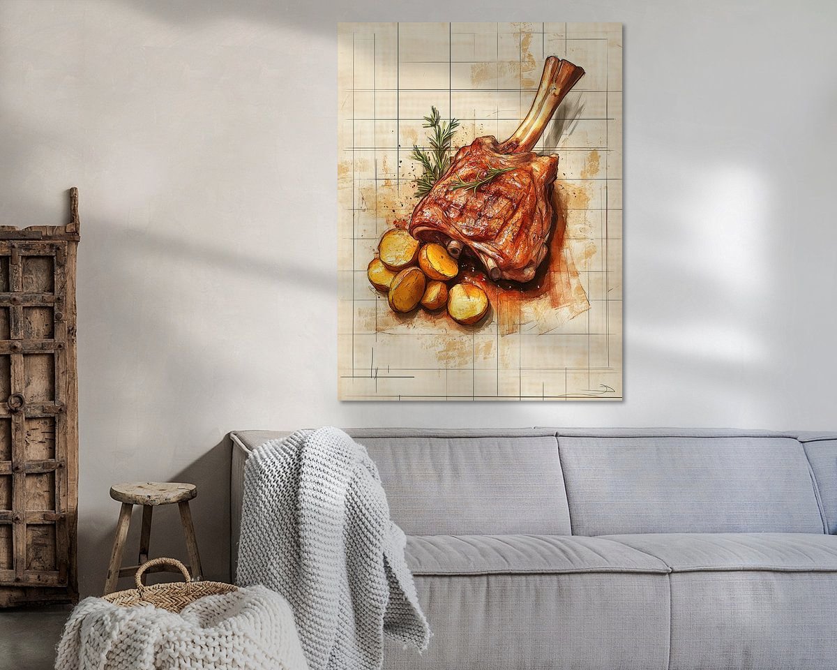 Voorbeeld van het werk in een kamer