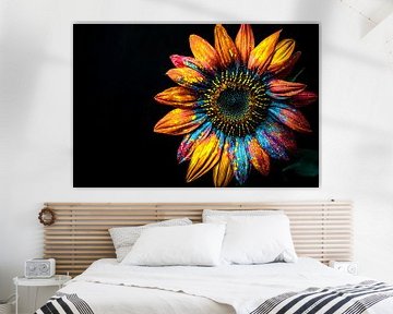 Tournesol coloré dans un style artistique sur Imperial Art House