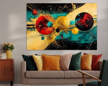 Abstracte kosmische planeten kunst van Imperial Art House