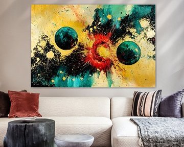 Dynamisch abstract planetenontwerp van Imperial Art House