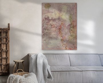 Ecoprint van zuring bloempluimen