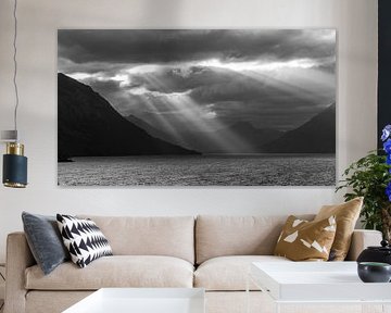 Wolkenstimmung schwarz-weiß Patagonien von Christian Peters