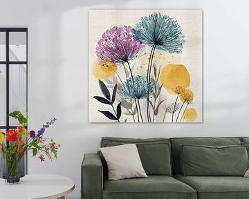 Bloemen schilderij | Bloemen kleuren van I ❤ Bloemen