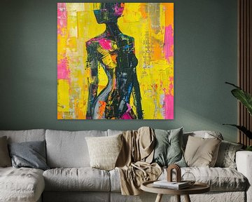 Abstracte Figuur | Abstracte Kleurrijke Figuur van Kunst Kriebels