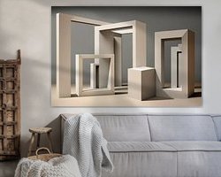 Voorbeeld van het werk in een kamer
