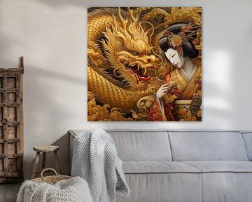 Woman with the golden dragon