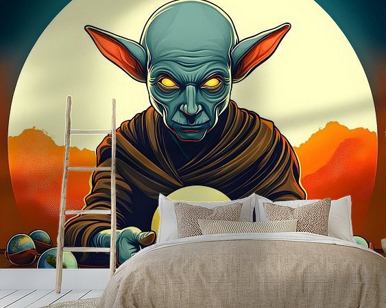 Voorbeeld van het werk in een kamer