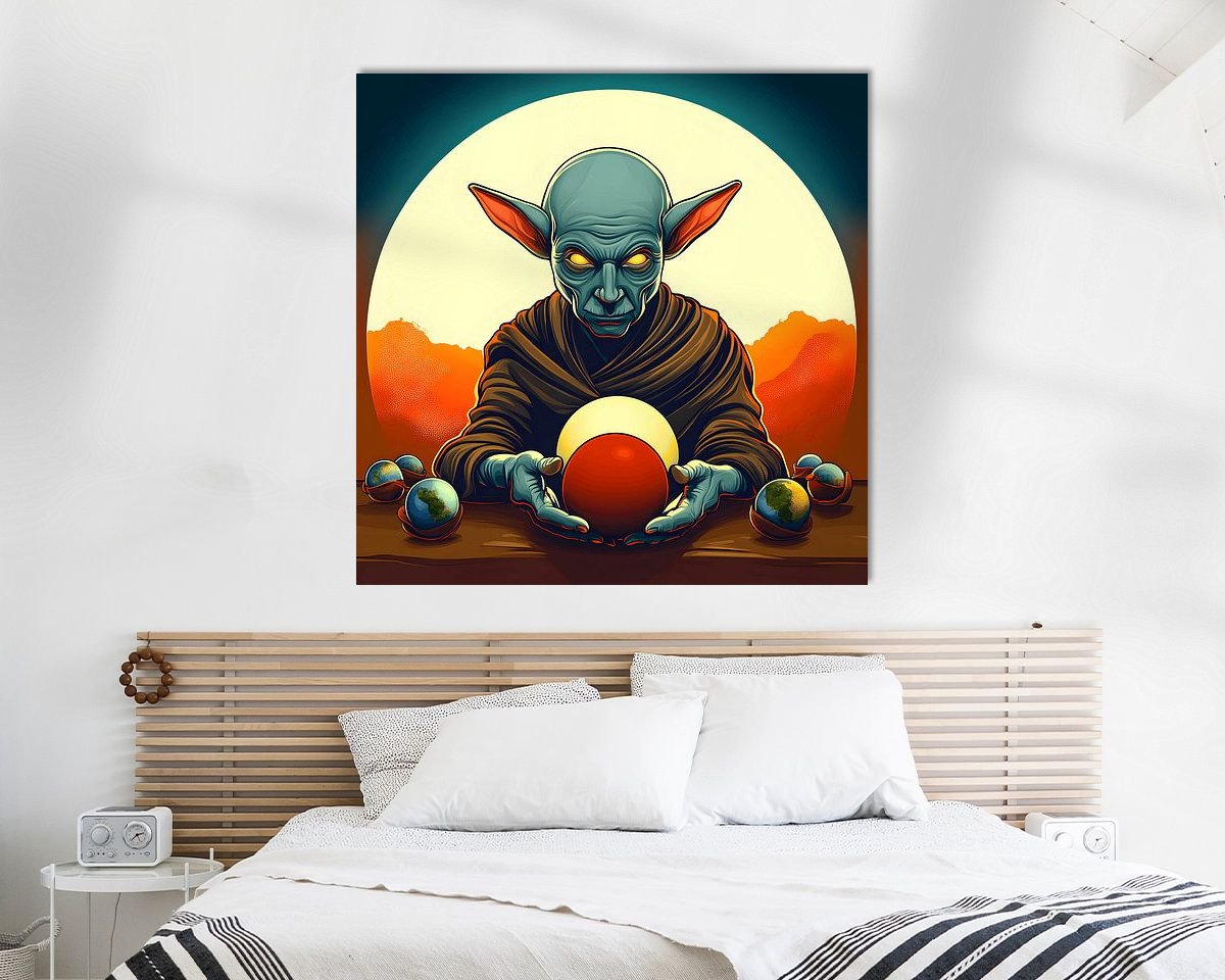 Voorbeeld van het werk in een kamer