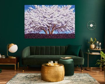 oriental art blossom tree