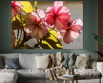 oriental art flowers
