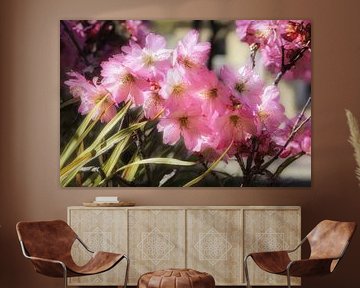 oriental art flowers