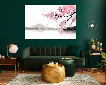 oosterse kunst landschap japan van Egon Zitter