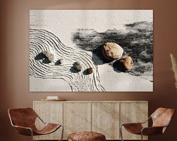 Orientalische Kunst Zen-Garten Minimalismus