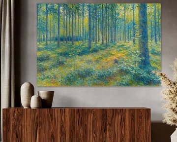 Ardennen bossen schilderij van Johannes