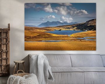 View over Loch Fada to the Cuillin Hills, Isle of Skye