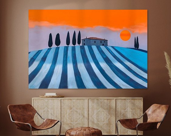 Voorbeeld van het werk in een kamer