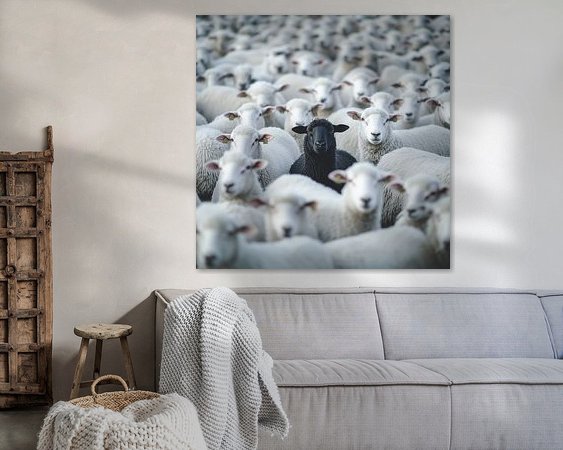 Voorbeeld van het werk in een kamer