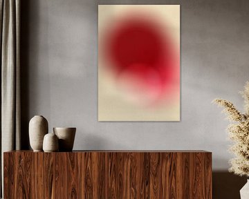 Retro jaren 70 neon kunst. Abstract verloop in rood, roze, wit van Dina Dankers