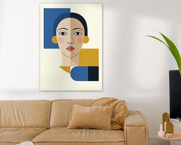 Bauhaus Woman Geometric Face