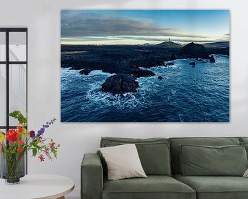 Le volcan islandais Valahnúkamöl vu du ciel sur Nick van der Windt