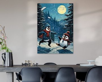 Pinguïns spelen in Winter Wonderland van MIROKKU