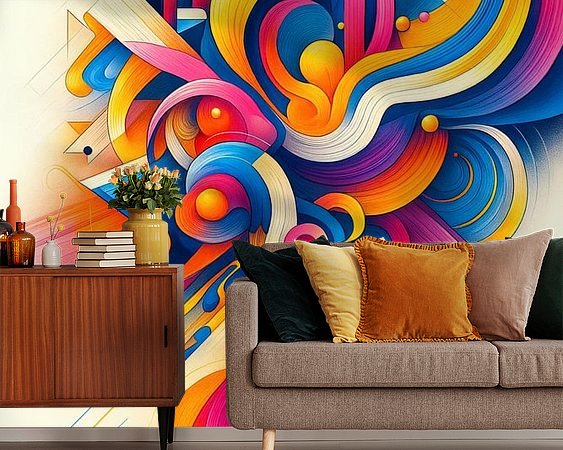 Voorbeeld van het werk in een kamer