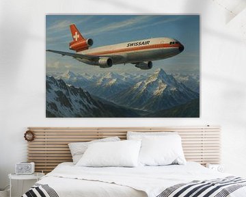 Swissair au-dessus des Alpes